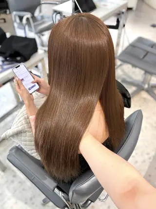 ロング カラー MEI🎀つやカラー 🎀レイヤー🎀渋谷のヘアスタイル