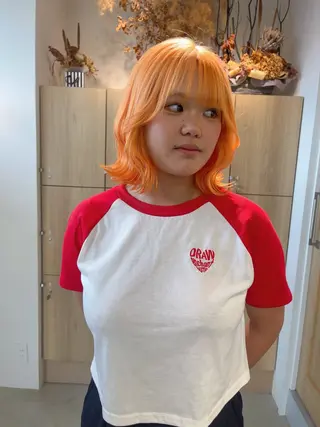 ミディアム カラー vince gio所属・小田 輝太郎/ブリーチのヘアスタイル