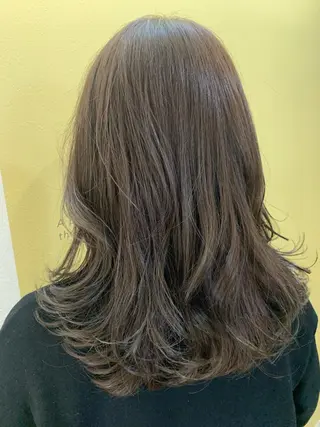 ミディアム カラー hub hair レイヤー/透明感のヘアスタイル
