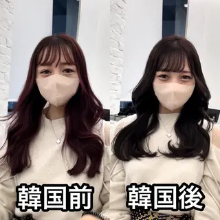 セミロング カラー パーマ ヘアアレンジ 韓国ヘア×2way 🇰🇷和知拓郎のヘアスタイル