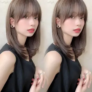 ミディアム ショート/ボブ 岡田洸太のヘアスタイル