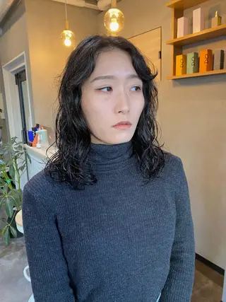 ミディアム パーマ nely所属・kouyo パーマ/ウルフカットのヘアスタイル