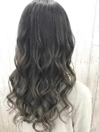 ロング カラー 前髪カット無料🎉 髪質改善✨影山湧市のヘアスタイル