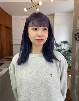 セミロング 🫧透明感カラー🫧 ハシモトタケルのヘアスタイル