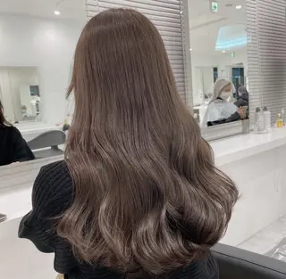 ロング カラー ヘアアレンジ 赤み消しブラウン プロ🐿けんご🐿のヘアスタイル