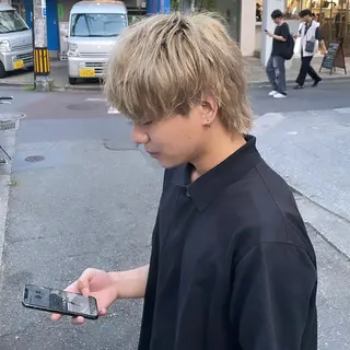 ミディアム カラー メンズ メンズ特化美容師/ 藤戸 椋のヘアスタイル