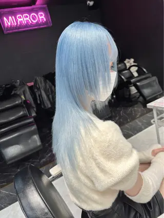 ロング カラー パーマ ヘアアレンジ メンズ キッズ ネイル マツエク・マツパ アイブロウ ハイトーン/ピンク 💗モモ໒꒱のヘアスタイル