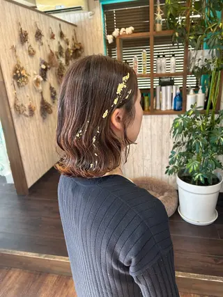 ミディアム ヘアアレンジ 早坂 さくらのヘアスタイル