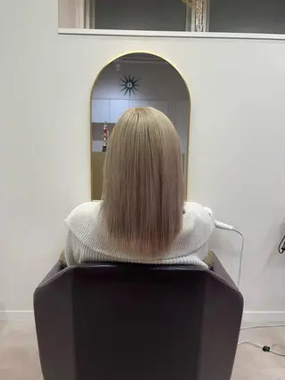 セミロング カラー 髪質改善/縮毛矯正/ 韓国ヘア/矢野のヘアスタイル