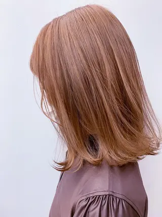 ミディアム カラー パーマ 【ヘアケア特化型】 newi天王寺のヘアスタイル