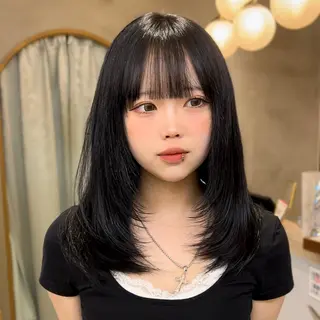 セミロング カラー メンズ/韓国レイヤー /縮毛矯正/📍爽太のヘアスタイル