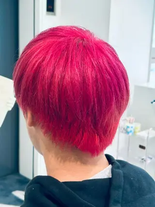 ショート カラー メンズ スパイキーショート／ パーマ平松秀門のヘアスタイル