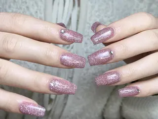 ネイル Shis_🦄shi 韓国風キラキラネイルのネイルデザイン