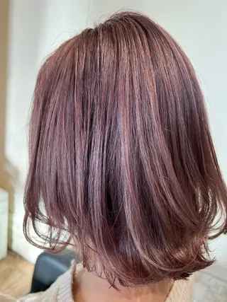 セミロング カラー 関口 友行のヘアスタイル