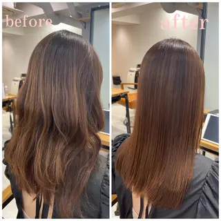 セミロング 中原 栞奈のヘアスタイル
