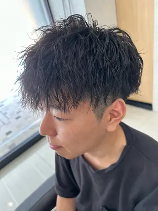 ショート パーマ メンズ 💈メンズ特化 美容師サキ💈のヘアスタイル