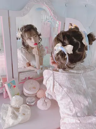 ロング ヘアアレンジ 佐藤 礼菜のヘアスタイル