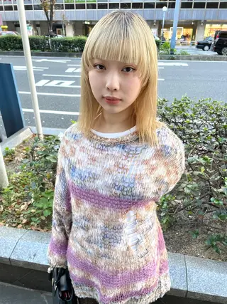 ミディアム カラー パーマ ヘアアレンジ メンズ キッズ ネイル マツエク・マツパ tatsumi/ボブ ウルフ/レイヤーのヘアスタイル