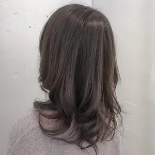 セミロング カラー パーマ トミタ アツシのヘアスタイル
