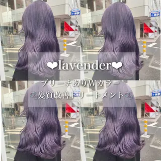 セミロング カラー ワインレッド 🍒KAHOのヘアスタイル