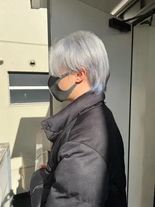 ショート カラー パーマ ヘアアレンジ メンズ キッズ nico TOKYO 渋谷所属・ブリーチ　ハイトーン 特化🌈フジタハルキのヘアスタイル