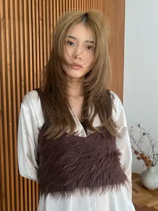 ロング カラー 天王寺美容室/暖色 カラー/chikaのヘアスタイル