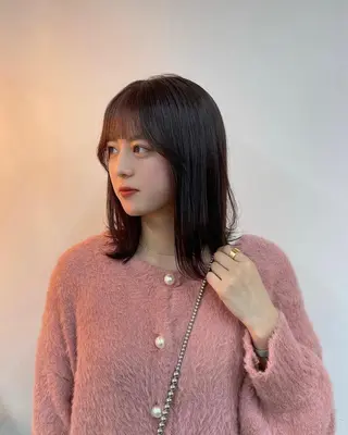 ミディアム カラー さかした ちなのヘアスタイル