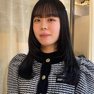 セミロング FERIA池田 神原萌花のヘアスタイル