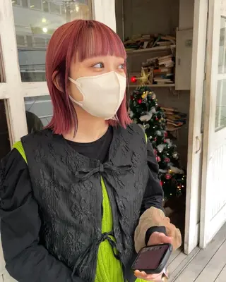 ミディアム カラー 口コミ高評価/パーマ Tetsu【テツ】のヘアスタイル