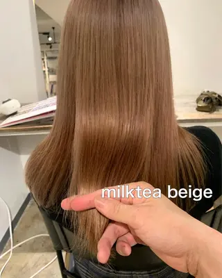 ミディアム カラー ✨艶ブリーチカラー ✨四ノ宮裕己のヘアスタイル