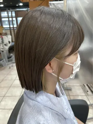 ミディアム カラー Zina天王寺 CHIAKIのヘアスタイル