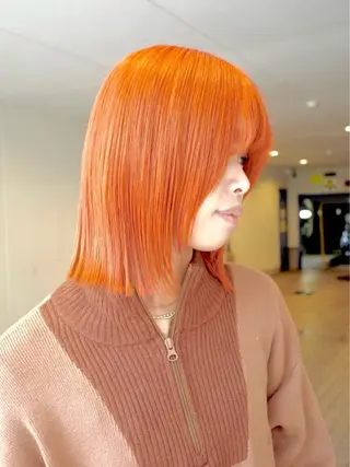 ミディアム カラー ハイトーン/ウルフ/ レイヤー/Asukaのヘアスタイル