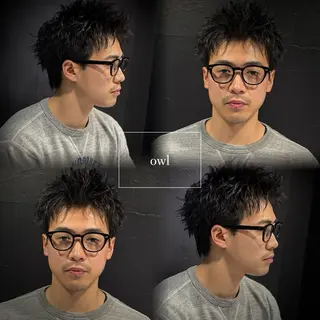 ショート パーマ メンズ スパイキーショート 心斎橋【戸兵吏駒】のヘアスタイル