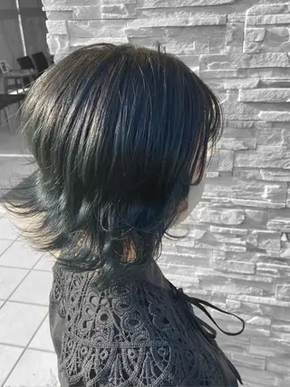 セミロング カラー ヘアアレンジ 杉木 勝太のヘアスタイル