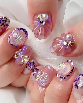 ネイル 3dパーツ/流行り 👧shushu❤️のネイルデザイン