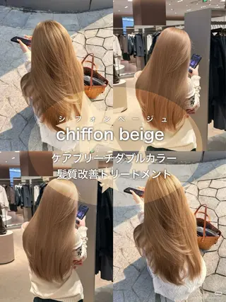 カラー 透明感ハイトーン/ ベージュ/りくとのヘアスタイル
