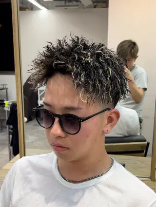 ショート カラー パーマ メンズ DIECE  SHIBUYA所属・小野寺 彗人のヘアスタイル