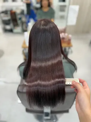 ロング 山崎結菜 🫧透明感カラーのヘアスタイル