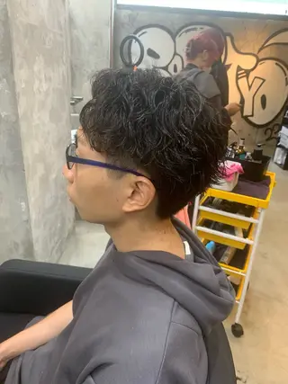 パーマ メンズ ⚡️メンズパーマ特化 mens支持◎/忠地のヘアスタイル