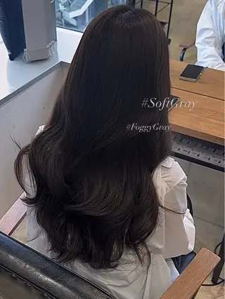 セミロング カラー パーマ ヘアアレンジ パク・ボミン小野リエ 韓国ハーフ🦊のその他イメージ