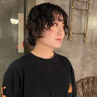 ショート パーマ ニュアンスデザイン/ SHOUTOのヘアスタイル