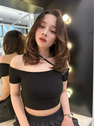 ミディアム カラー ワンホン🎀韓国ヘア 💞渋谷/GAKUのヘアスタイル