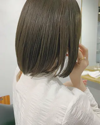 ショート カラー ボブパーマコテ巻き風 パーマNo1深江秀平のヘアスタイル