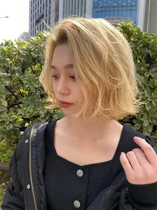 ショート カラー ヘアアレンジ knock【ノック】所属・烏丸韓国ヘア🇰🇷 ayaka🎀のヘアスタイル