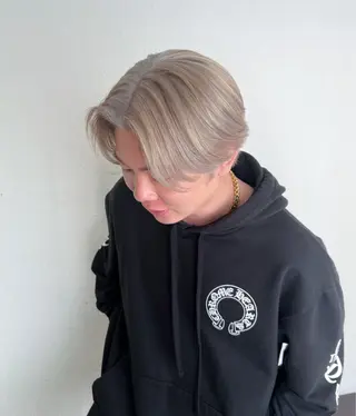 ショート カラー メンズ 暖色カラー/ブリーチ /名古屋/かのんのヘアスタイル