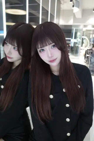 ロング カラー ヘアアレンジ RioN/網紅ヘア 🩶透明感艶カラーのヘアスタイル