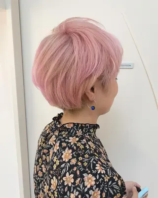 ショート カラー インナーカラー/天神 ブリーチ/吉田のヘアスタイル