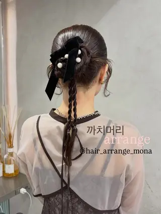 ヘアアレンジ monaヘアアレンジ 🎀/お呼ばれのヘアスタイル