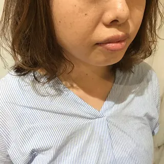 ミディアム パーマ 庄司 美佑樹のヘアスタイル