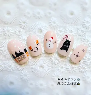 ネイル 森のさんぽ道所属・ショートネイル 森のさんぽ道のネイルデザイン